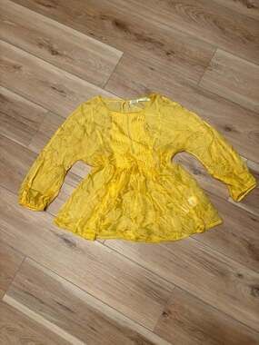 Leon Max Limited Edition 100% Silk Sheer Pleated Boho Blouse